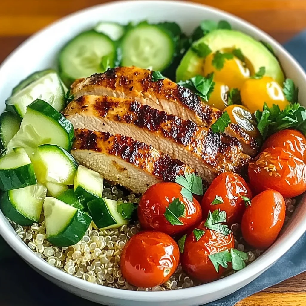Grilled Chicken Quinoa Bowls