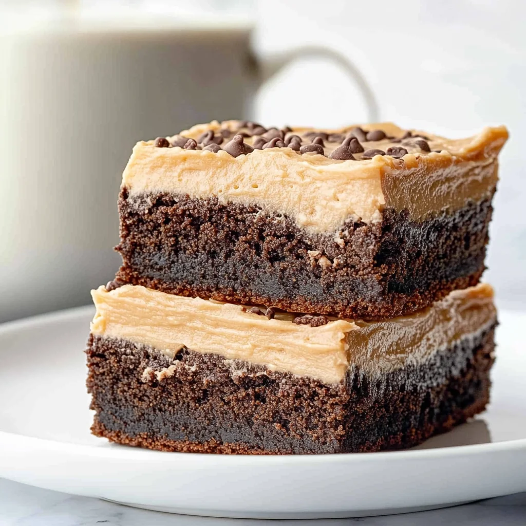 Mocha Brownies with Cafe Latte Frosting