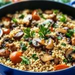 Mushrooms Couscous with Herbs