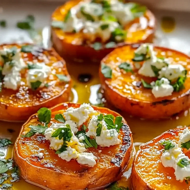 Roasted Sweet Potato Rounds with Honey & Feta