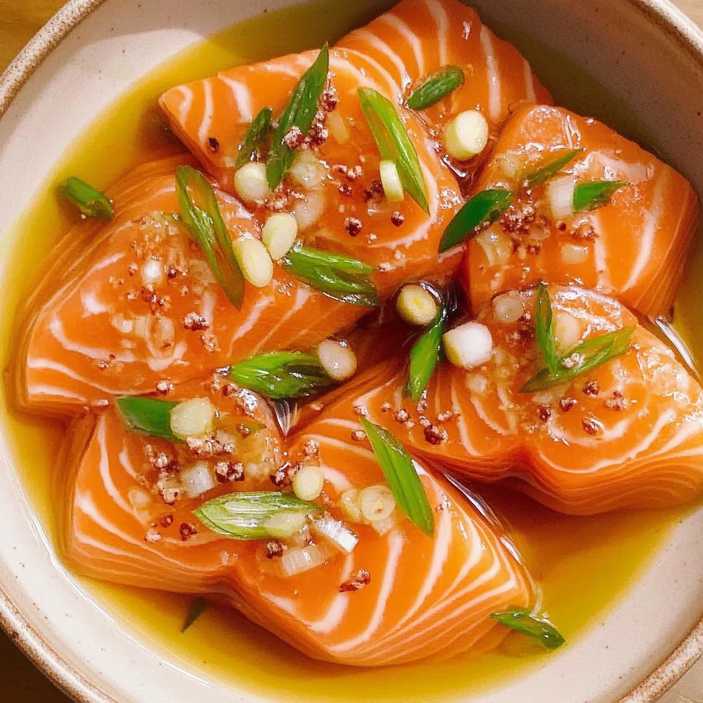 Salmon Crudo with Citrus Soy Dressing