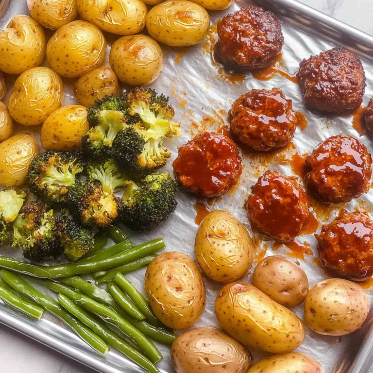 Sheet Pan Mini Meatloaf and Roasted Potatoes