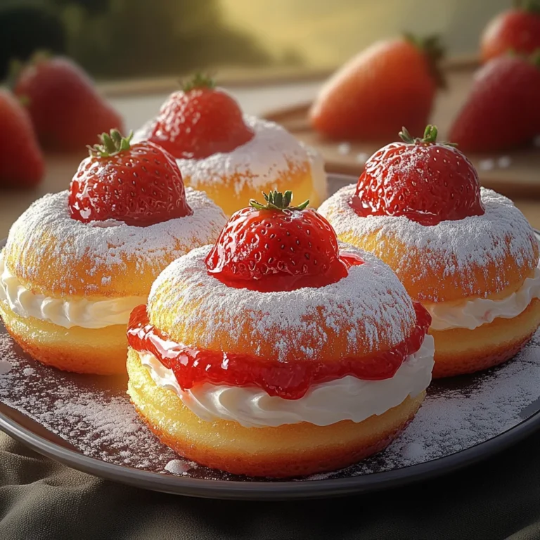 Strawberry Cheesecake Stuffed Donuts