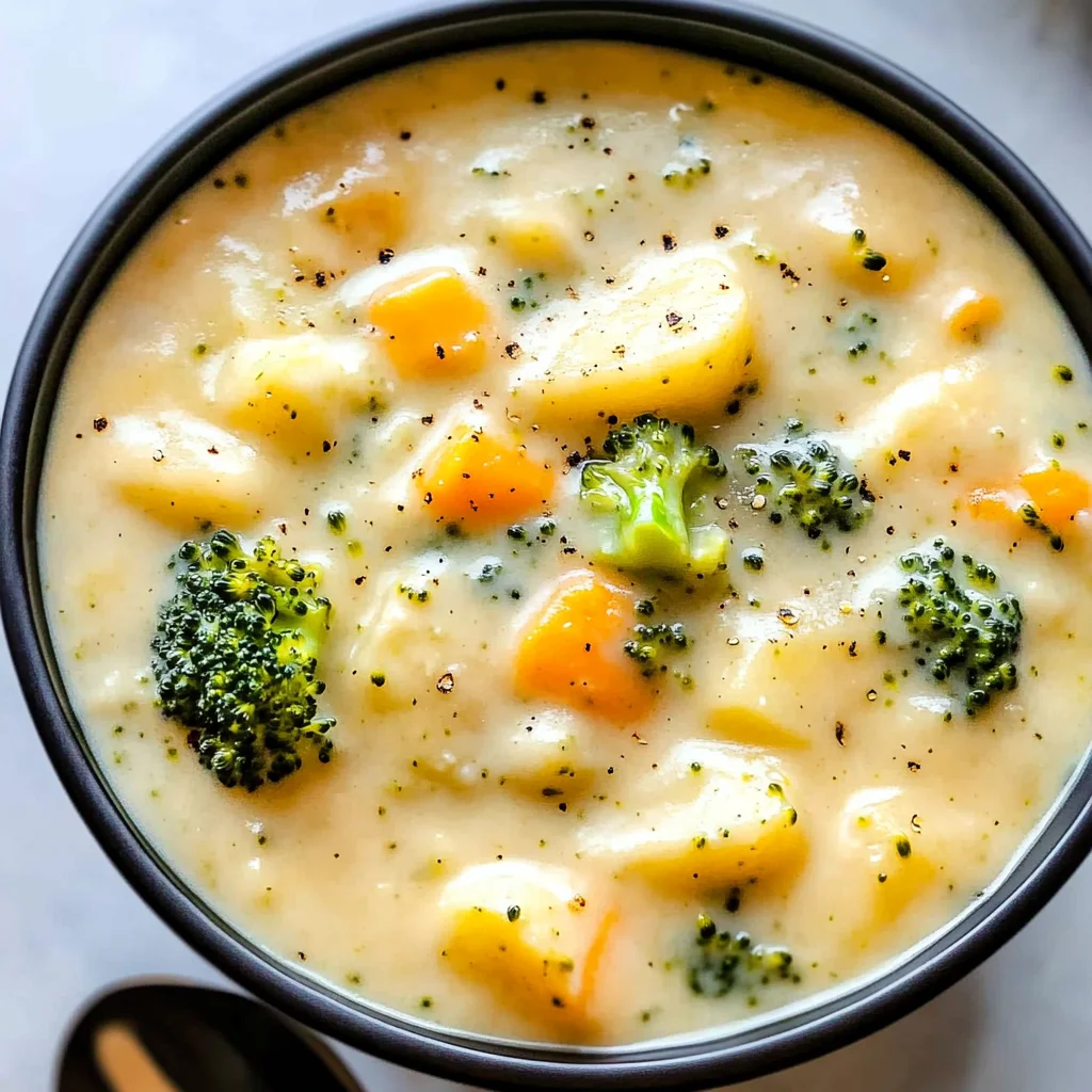 Broccoli Potato Cheese Soup Recipe