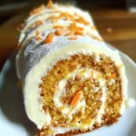 Carrot Cake Roll with Cream Cheese Frosting Filling