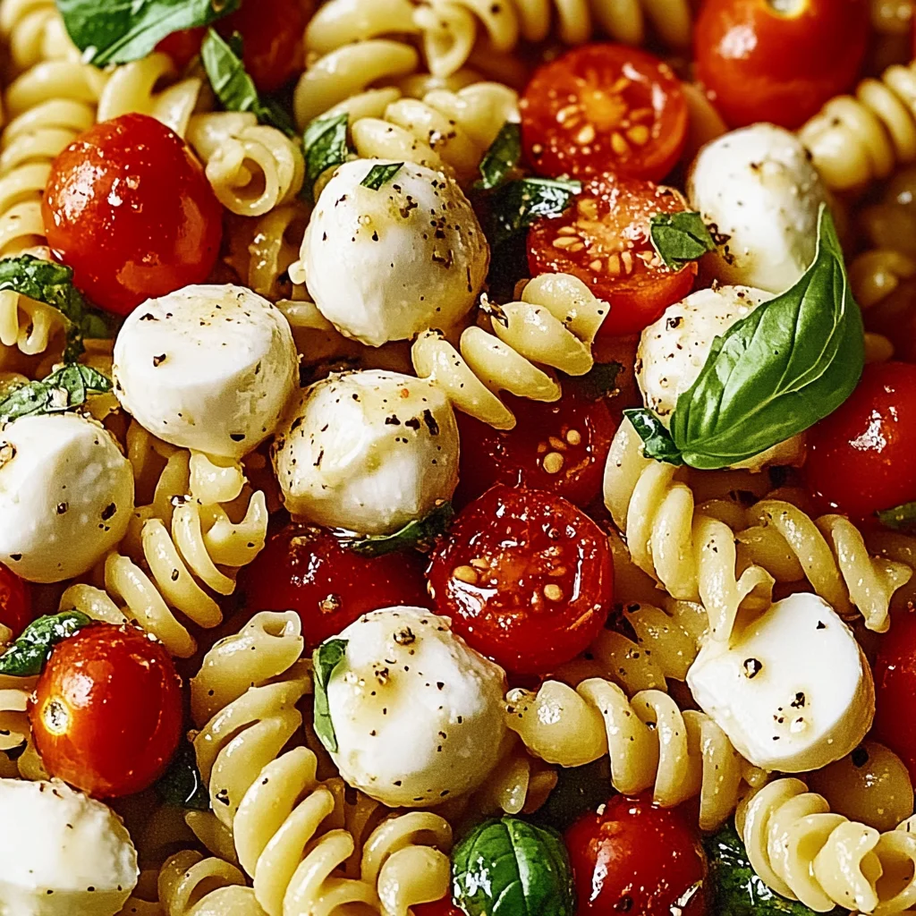 Creamy Caprese Pasta Salad