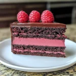 Dark Chocolate Raspberry Mousse Cake