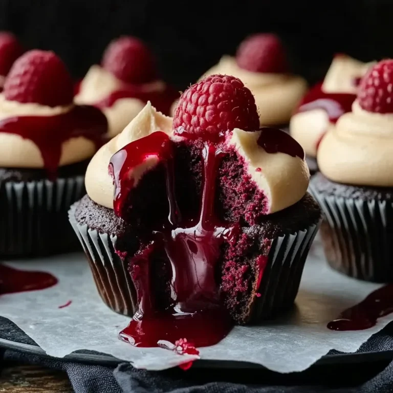 Halloween Vampire Bite Cupcakes