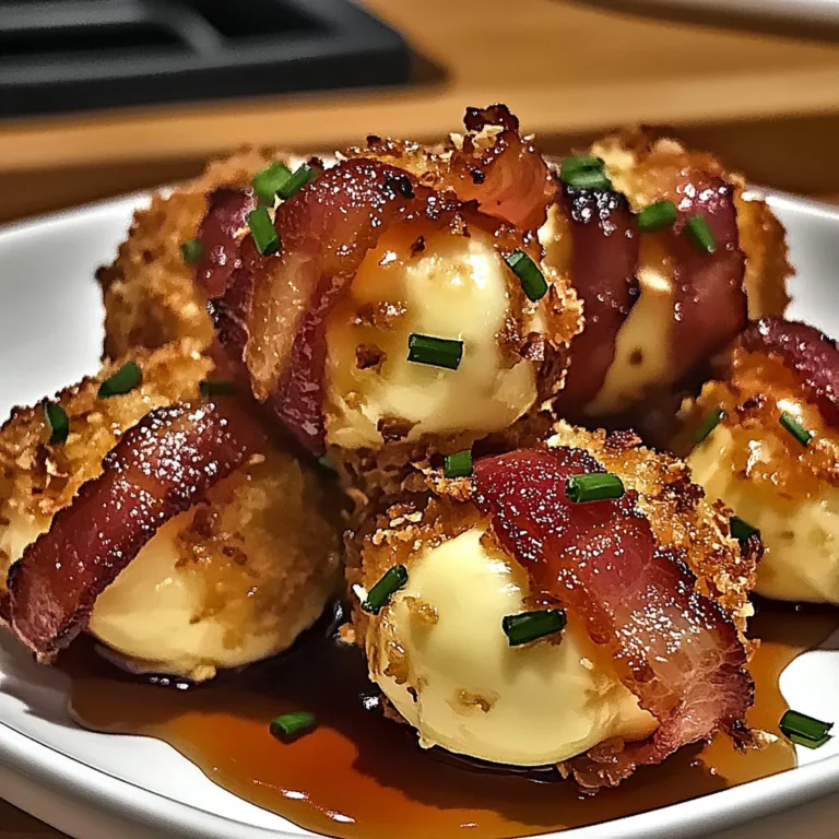 Indulge in Crispy Turkey Turkey Bacon Mozzarella Poppers with Sweet Glaze