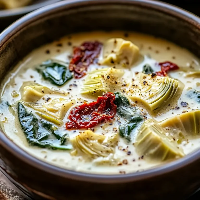 Lemony Tuscan Artichoke Soup