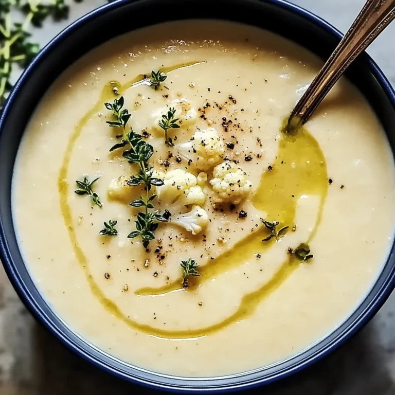Light & Creamy Cauliflower Soup