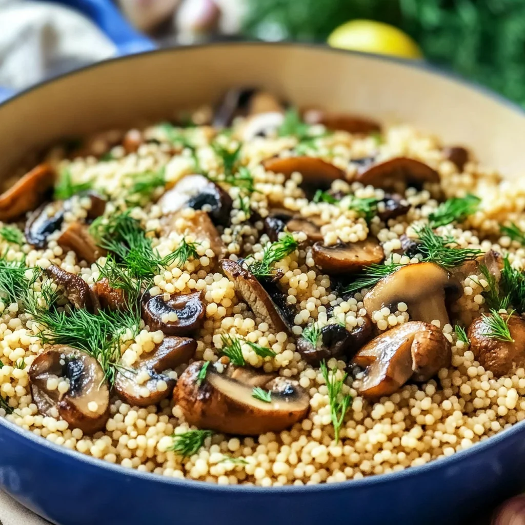 Mushrooms Couscous with Herbs