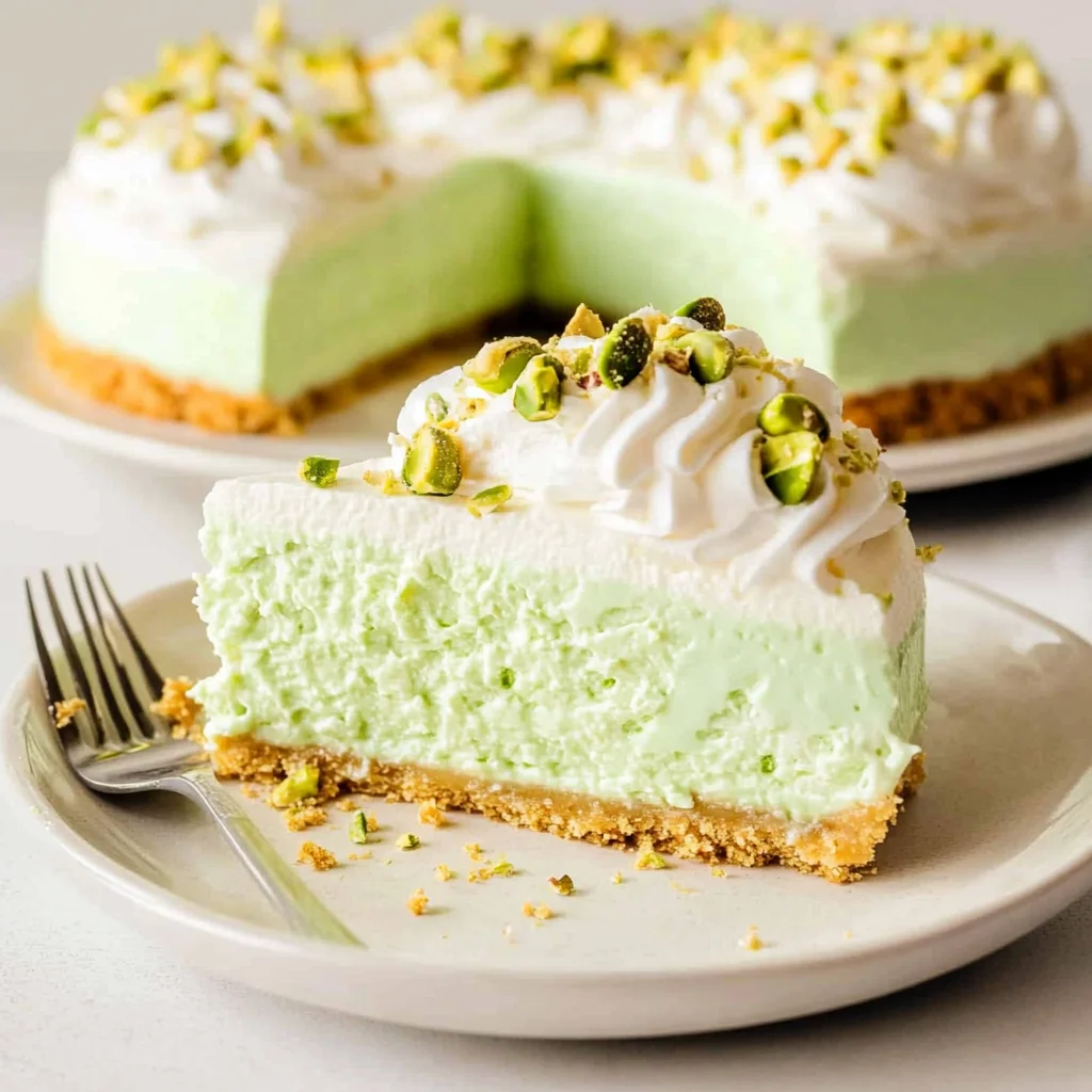 No Bake Pistachio Cheesecake