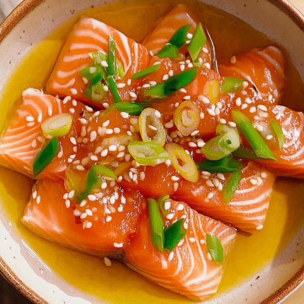 Salmon Crudo with Citrus Soy Dressing