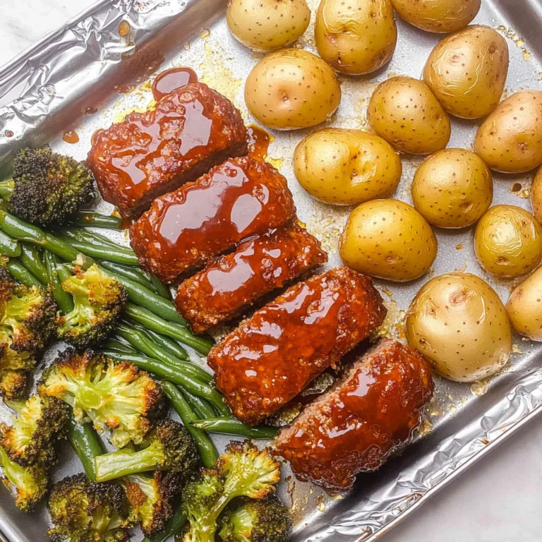 Sheet Pan Mini Meatloaf and Roasted Potatoes