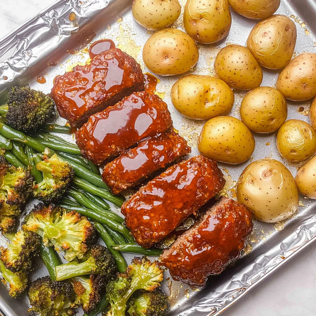 Sheet Pan Mini Meatloaf and Roasted Potatoes