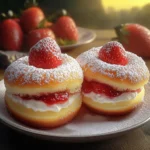 Strawberry Cheesecake Stuffed Donuts